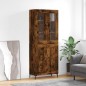 vidaXL Aparador alto madera contrachapada roble ahumado 69,5x34x180 cm vidaXL Aparador alto madera contrachapada roble ahumado 69,5x34x180 cm