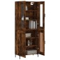 vidaXL Aparador alto madera contrachapada roble ahumado 69,5x34x180 cm vidaXL Aparador alto madera contrachapada roble ahumado 69,5x34x180 cm