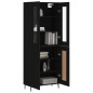 vidaXL Aparador alto madera contrachapada negro 69,5x34x180 cm