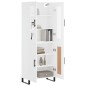 vidaXL Aparador alto madera contrachapada blanco 69,5x34x180 cm vidaXL Aparador alto madera contrachapada blanco 69,5x34x180 cm