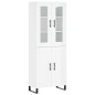 vidaXL Aparador alto madera contrachapada blanco brillo 69,5x34x180 cm vidaXL Aparador alto madera contrachapada blanco brillo 69,5x34x180 cm