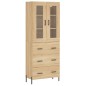 vidaXL Aparador alto madera contrachapada color roble 69,5x34x180 cm vidaXL Aparador alto madera contrachapada color roble 69,5x34x180 cm