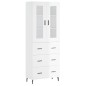 vidaXL Aparador alto madera contrachapada blanco brillo 69,5x34x180 cm vidaXL Aparador alto madera contrachapada blanco brillo 69,5x34x180 cm