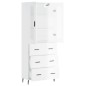 vidaXL Aparador alto madera contrachapada blanco brillo 69,5x34x180 cm vidaXL Aparador alto madera contrachapada blanco brillo 69,5x34x180 cm