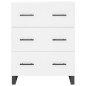 vidaXL Aparador alto madera contrachapada blanco 69,5x34x180 cm