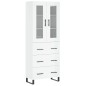 vidaXL Aparador alto madera contrachapada blanco brillo 69,5x34x180 cm vidaXL Aparador alto madera contrachapada blanco brillo 69,5x34x180 cm