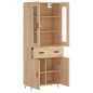 vidaXL Aparador alto madera contrachapada color roble 69,5x34x180 cm vidaXL Aparador alto madera contrachapada color roble 69,5x34x180 cm