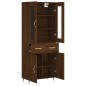 vidaXL Aparador alto madera contrachapada marrón roble 69,5x34x180 cm vidaXL Aparador alto madera contrachapada marrón roble 69,5x34x180 cm