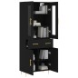 vidaXL Aparador alto madera contrachapada negro 69,5x34x180 cm vidaXL Aparador alto madera contrachapada negro 69,5x34x180 cm