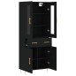 vidaXL Aparador alto madera contrachapada negro 69,5x34x180 cm vidaXL Aparador alto madera contrachapada negro 69,5x34x180 cm