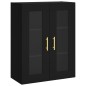vidaXL Aparador alto madera contrachapada negro 69,5x34x180 cm vidaXL Aparador alto madera contrachapada negro 69,5x34x180 cm