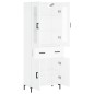 vidaXL Aparador alto madera contrachapada blanco 69,5x34x180 cm