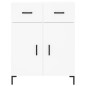 vidaXL Aparador alto madera contrachapada blanco 69,5x34x180 cm