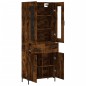 vidaXL Aparador alto madera contrachapada roble ahumado 69,5x34x180 cm vidaXL Aparador alto madera contrachapada roble ahumado 69,5x34x180 cm