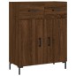 vidaXL Aparador alto madera contrachapada marrón roble 69,5x34x180 cm