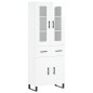vidaXL Aparador alto madera contrachapada blanco brillo 69,5x34x180 cm vidaXL Aparador alto madera contrachapada blanco brillo 69,5x34x180 cm