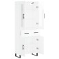vidaXL Aparador alto madera contrachapada blanco brillo 69,5x34x180 cm vidaXL Aparador alto madera contrachapada blanco brillo 69,5x34x180 cm