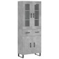 vidaXL Aparador alto madera contrachapada gris hormigón 69,5x34x180 cm vidaXL Aparador alto madera contrachapada gris hormigón 69,5x34x180 cm