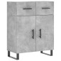 vidaXL Aparador alto madera contrachapada gris hormigón 69,5x34x180 cm vidaXL Aparador alto madera contrachapada gris hormigón 69,5x34x180 cm