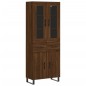 vidaXL Aparador alto madera contrachapada marrón roble 69,5x34x180 cm vidaXL Aparador alto madera contrachapada marrón roble 69,5x34x180 cm