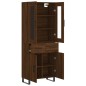 vidaXL Aparador alto madera contrachapada marrón roble 69,5x34x180 cm vidaXL Aparador alto madera contrachapada marrón roble 69,5x34x180 cm