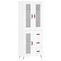 vidaXL Aparador alto madera contrachapada blanco 69,5x34x180 cm vidaXL Aparador alto madera contrachapada blanco 69,5x34x180 cm