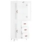vidaXL Aparador alto madera contrachapada blanco 69,5x34x180 cm vidaXL Aparador alto madera contrachapada blanco 69,5x34x180 cm