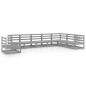 vidaXL Muebles de jardín 8 piezas gris madera de pino maciza