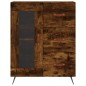 vidaXL Aparador alto madera contrachapada roble ahumado 69,5x34x180 cm