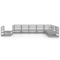 vidaXL Muebles de jardín 8 piezas gris madera de pino maciza