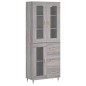 vidaXL Aparador alto madera contrachapada gris sonoma 69,5x34x180 cm vidaXL Aparador alto madera contrachapada gris sonoma 69,5x34x180 cm