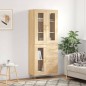 vidaXL Aparador alto madera contrachapada color roble 69,5x34x180 cm vidaXL Aparador alto madera contrachapada color roble 69,5x34x180 cm