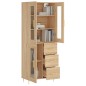 vidaXL Aparador alto madera contrachapada color roble 69,5x34x180 cm vidaXL Aparador alto madera contrachapada color roble 69,5x34x180 cm