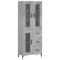 vidaXL Aparador alto madera contrachapada gris hormigón 69,5x34x180 cm vidaXL Aparador alto madera contrachapada gris hormigón 69,5x34x180 cm