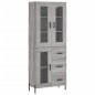 vidaXL Aparador alto madera contrachapada gris sonoma 69,5x34x180 cm vidaXL Aparador alto madera contrachapada gris sonoma 69,5x34x180 cm