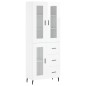 vidaXL Aparador alto madera contrachapada blanco brillo 69,5x34x180 cm vidaXL Aparador alto madera contrachapada blanco brillo 69,5x34x180 cm