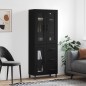 vidaXL Aparador alto madera contrachapada negro 69,5x34x180 cm vidaXL Aparador alto madera contrachapada negro 69,5x34x180 cm
