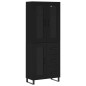 vidaXL Aparador alto madera contrachapada negro 69,5x34x180 cm vidaXL Aparador alto madera contrachapada negro 69,5x34x180 cm