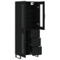 vidaXL Aparador alto madera contrachapada negro 69,5x34x180 cm vidaXL Aparador alto madera contrachapada negro 69,5x34x180 cm