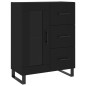 vidaXL Aparador alto madera contrachapada negro 69,5x34x180 cm vidaXL Aparador alto madera contrachapada negro 69,5x34x180 cm