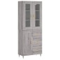 vidaXL Aparador alto madera contrachapada gris sonoma 69,5x34x180 cm vidaXL Aparador alto madera contrachapada gris sonoma 69,5x34x180 cm