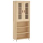 vidaXL Aparador alto madera contrachapada color roble 69,5x34x180 cm vidaXL Aparador alto madera contrachapada color roble 69,5x34x180 cm