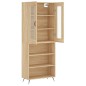 vidaXL Aparador alto madera contrachapada color roble 69,5x34x180 cm vidaXL Aparador alto madera contrachapada color roble 69,5x34x180 cm
