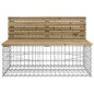 vidaXL Banco jardín con gaviones madera pino impregnada 287x71x65,5 cm vidaXL Banco jardín con gaviones madera pino impregnada 287x71x65,5 cm