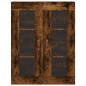 vidaXL Aparador alto madera contrachapada roble ahumado 69,5x34x180 cm
