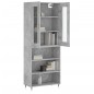 vidaXL Aparador alto madera contrachapada gris hormigón 69,5x34x180 cm vidaXL Aparador alto madera contrachapada gris hormigón 69,5x34x180 cm