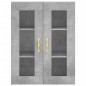 vidaXL Aparador alto madera contrachapada gris hormigón 69,5x34x180 cm vidaXL Aparador alto madera contrachapada gris hormigón 69,5x34x180 cm