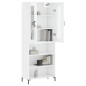 vidaXL Aparador alto madera contrachapada blanco brillo 69,5x34x180 cm vidaXL Aparador alto madera contrachapada blanco brillo 69,5x34x180 cm