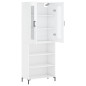 vidaXL Aparador alto madera contrachapada blanco brillo 69,5x34x180 cm vidaXL Aparador alto madera contrachapada blanco brillo 69,5x34x180 cm