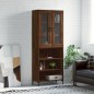 vidaXL Aparador alto madera contrachapada marrón roble 69,5x34x180 cm